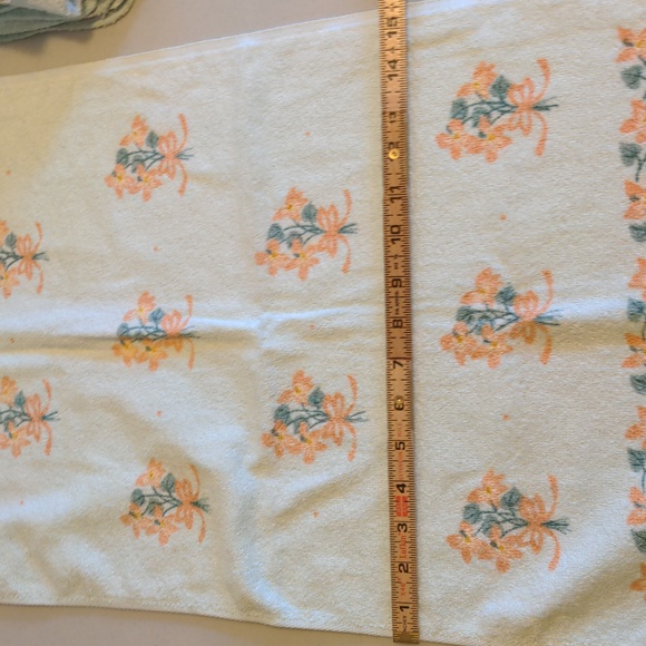 Dundee Vintage Floral Print Cotton Blend Towel Lot 2 Washcloths 2 Hand Towels - Picture 10 of 12